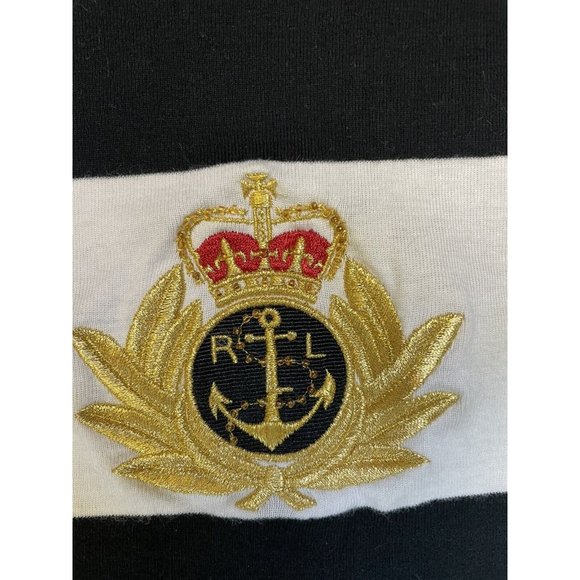 Navy and White Embroidered Women's Top - Picture 2 of 5